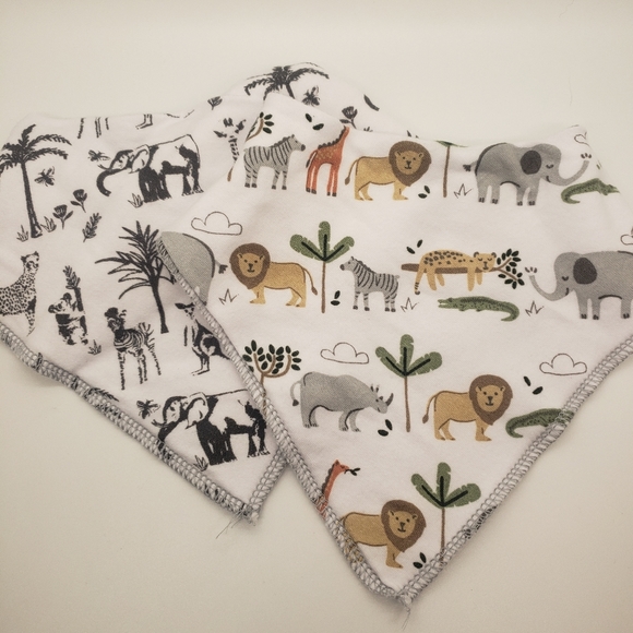 10 pack Jungle Safari Drool Bib Bandanas - Picture 3 of 9